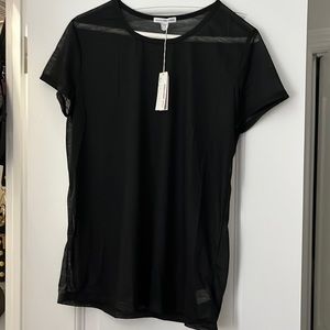 James Perse Sheer Black Tee